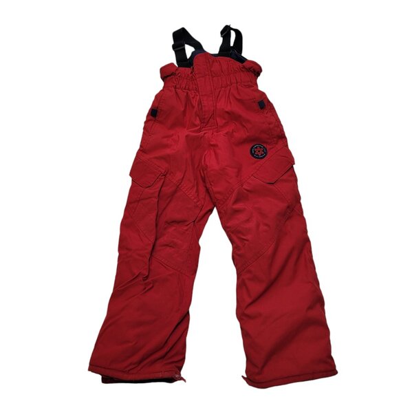 Mini Ungava Nylon Ski Pants Snow Bibs Red Size 3X Cargo Pockets Adjustable READ - Picture 14 of 14